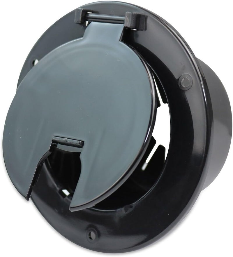 RV MURTS 5 Inch Electric Cable Hatch for 30 and 50 Amp Cords, RV Power Cord Cable Hatch Cover Easy Install, UV-Stabilized Round RV Parts Compatible with Coleman Jayco Pop-Up Camper Cargo Travel. - Image 1